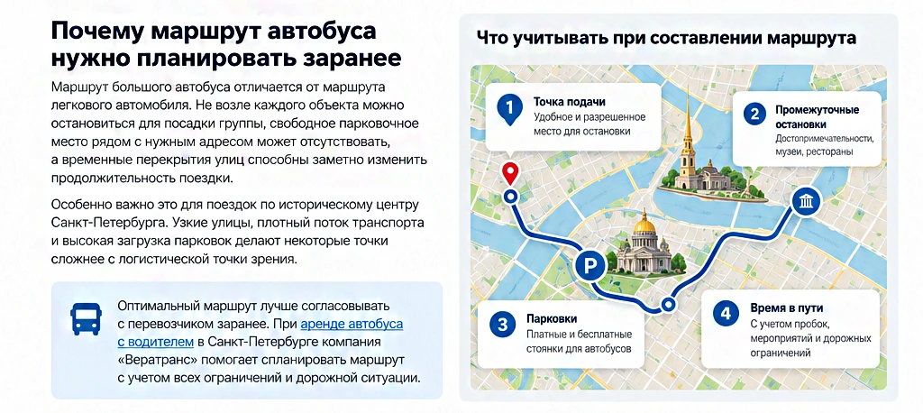 Почему маршрут автобуса нужно планировать заранее